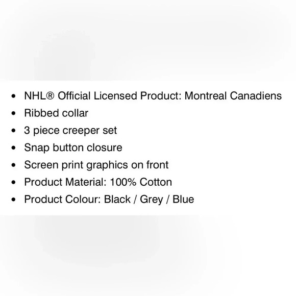 🆕Montreal Canadiens  Infant 3 Piece Set - Picture 6 of 14